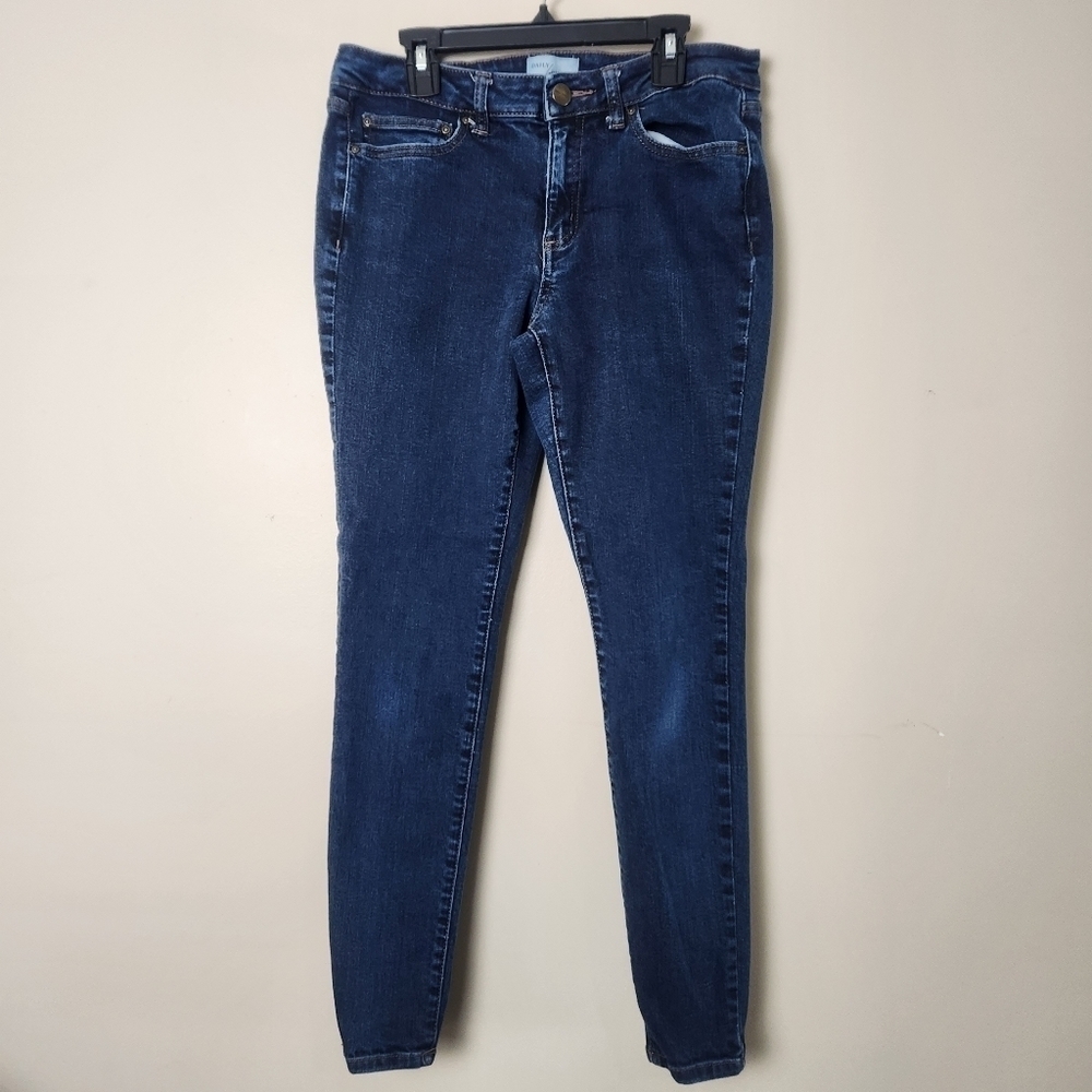 Daily ritual denim 5 pockets skinny blue jeans. Size 29r